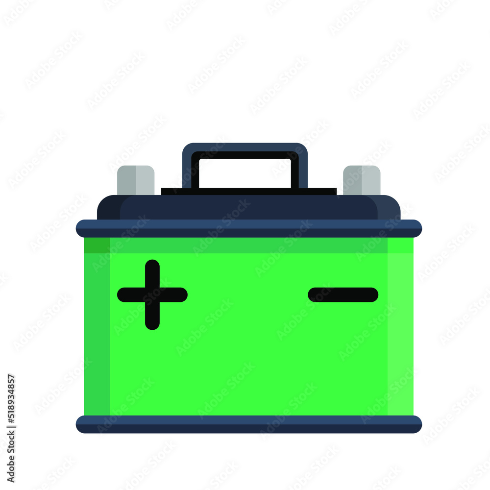 Car battery icon isolated on white background. Energy storage battery and electricity storage battery. Rechargeable battery auto parts power supply in flat style.Vector illustration
Car battery icon isolated on white background. Energy storage battery and electricity storage battery. Rechargeable battery auto parts power supply in flat style.Vector illustration