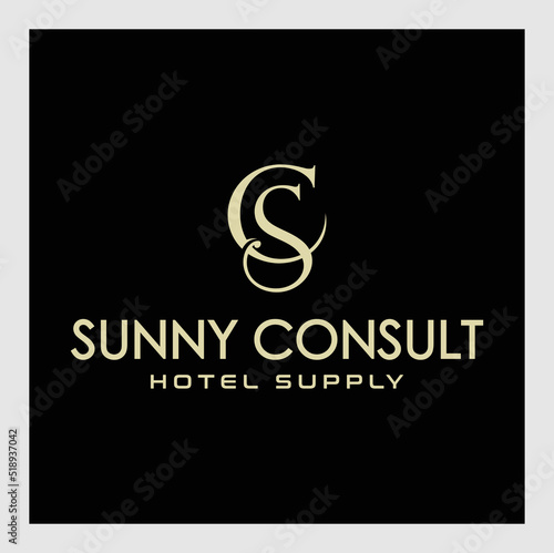 unique cs initials logo design