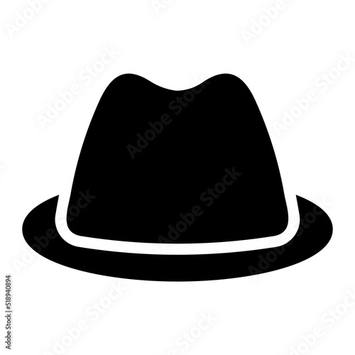 fedora hat glyph icon