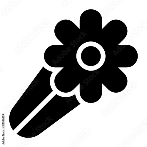 hair clip glyph icon