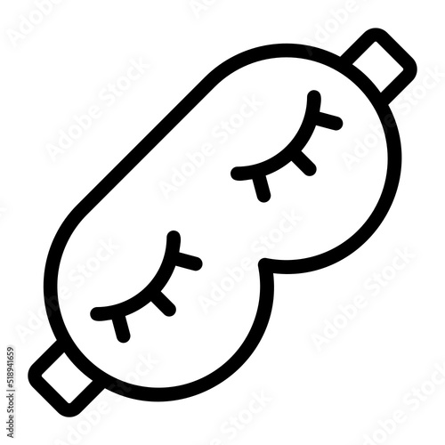 sleeping mask line icon
