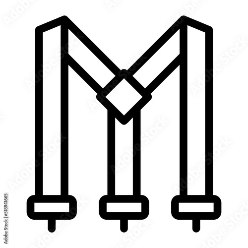 suspenders line icon