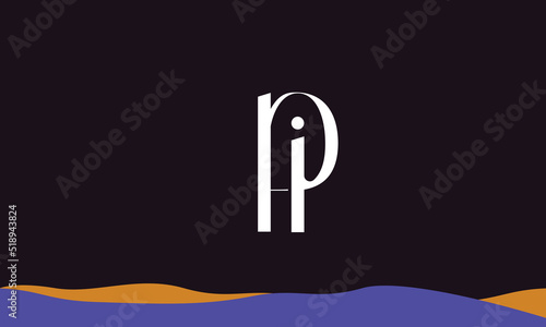 Alphabet letters Initials monogram logo PI, IP, P and I