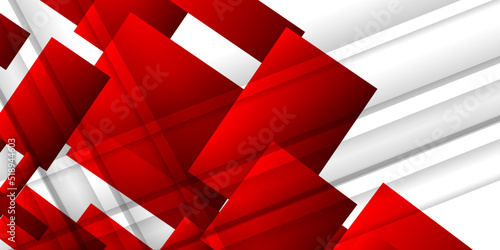 Abstract red and white geometry background
