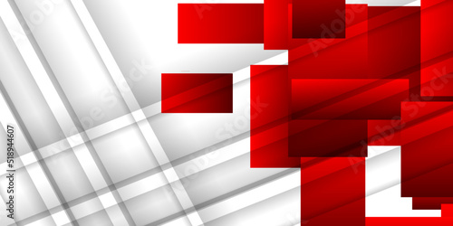 Abstract red and white geometry background