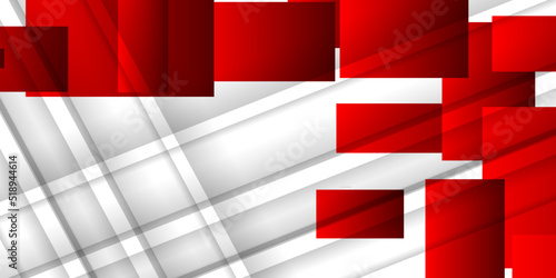 Abstract red and white geometry background