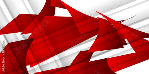 Abstract red and white geometry background