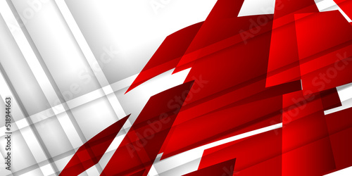 Abstract red and white geometry background