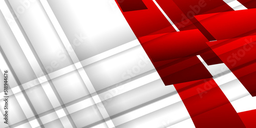 Abstract red and white geometry background