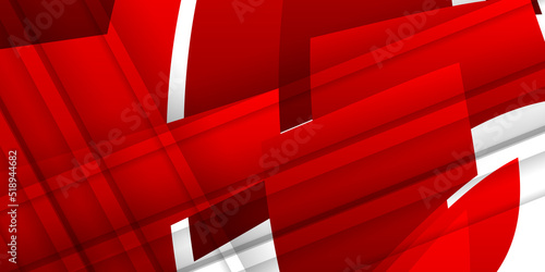 Abstract red and white geometry background