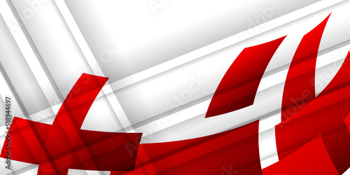 Abstract red and white geometry background