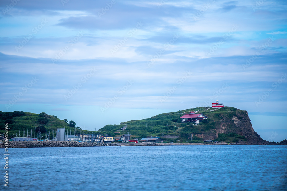 Naklejka premium 北海道小樽市 青の洞窟・海上クルーズ