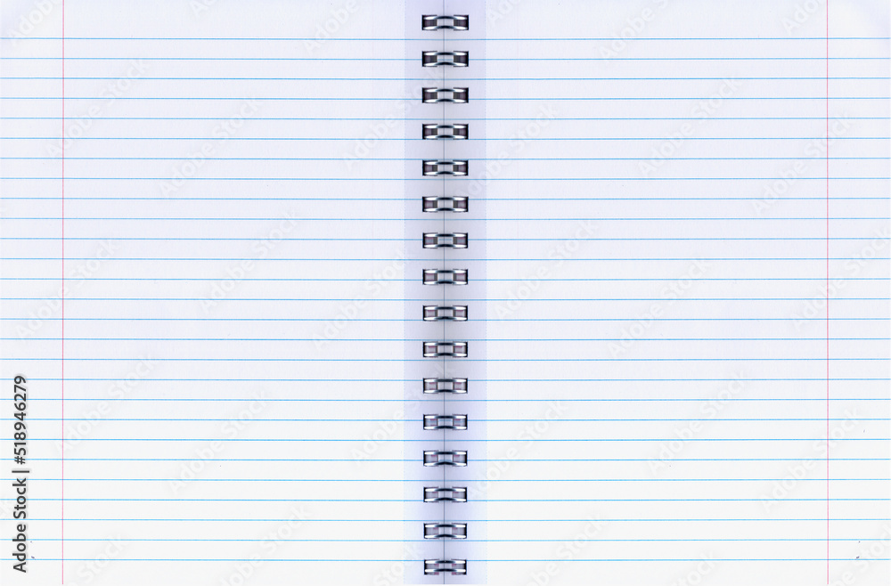 Background of an empty lined notepad with a pink divider. For design and records. Background of an empty lined notepad with a pink divider. For design and records.