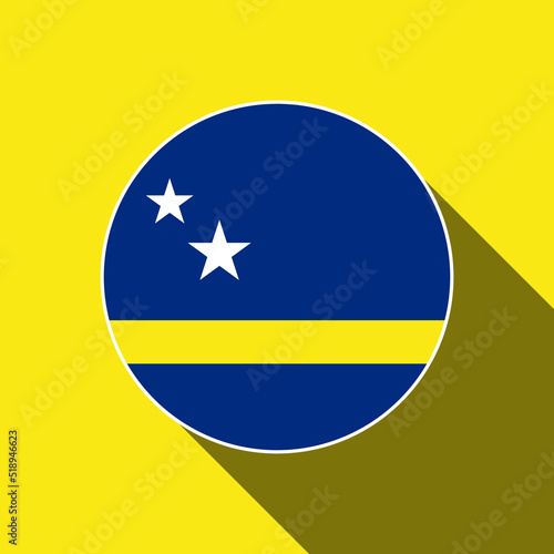 Country Curacao. Curacao flag. Vector illustration.