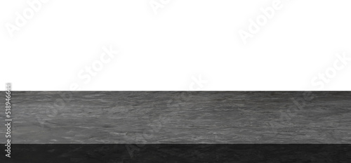 Marble top table on isolated white background, stone table