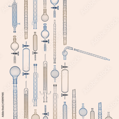 Assembly of different original x-ray images of laboratory equipment