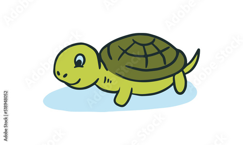 Cute Turtle Cartoon 