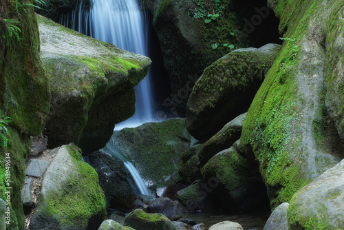 A waterfall in the Żywiec Beskids