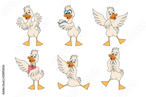 cute duck animal cartoon graphic