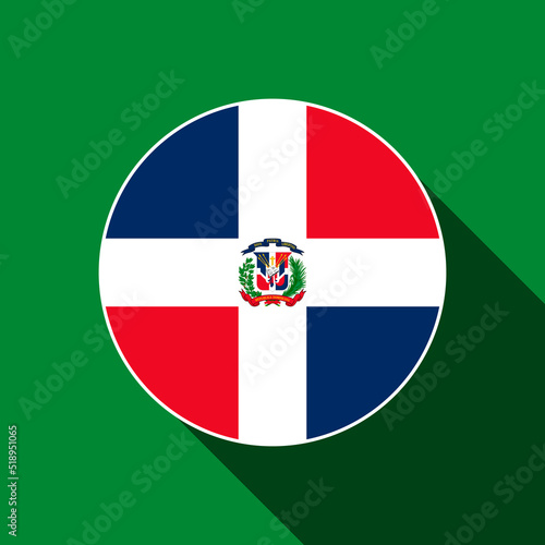Country Dominican Republic. Dominican Republic flag. Vector illustration.