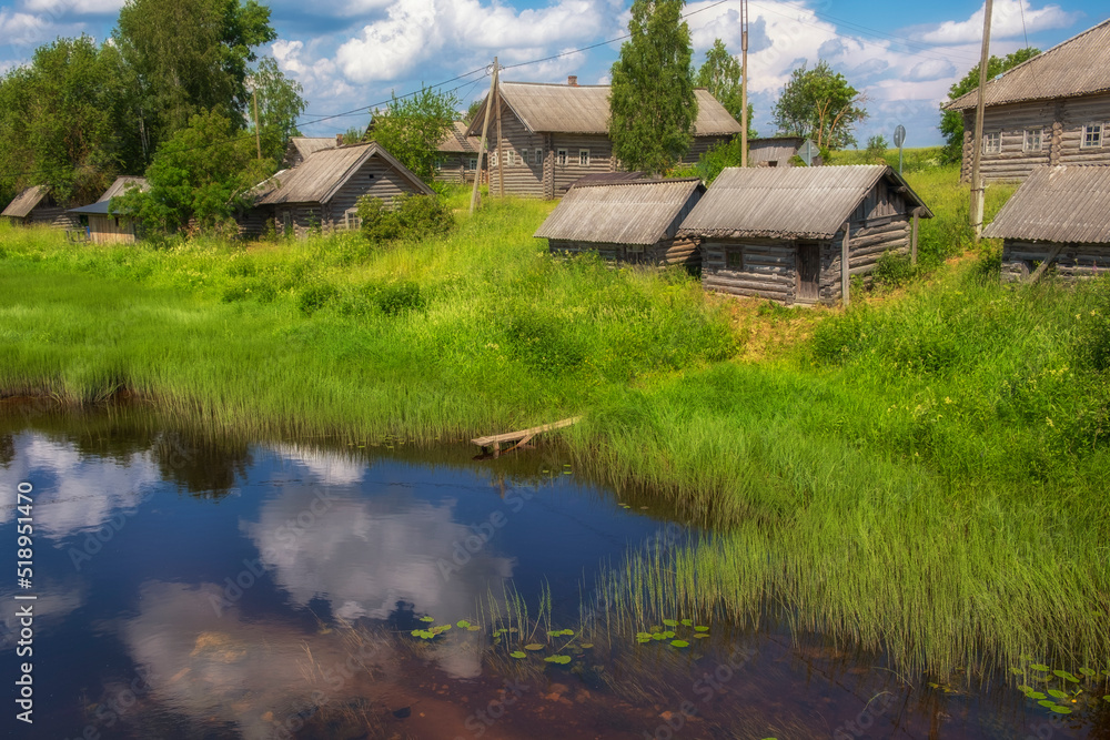The village of Oshevensky Pogost is located in the Kargopol district of the Arkhangelsk region on the Churega river. The village of Oshevensky Pogost is located in the Kargopol district of the Arkhangelsk region on the Churega river.