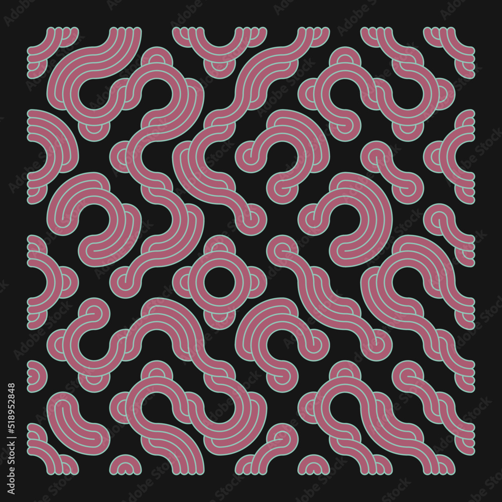 Color truchet tiling connections illustration Color truchet tiling connections illustration