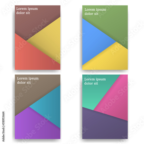 brochure cover set custom modification for print template