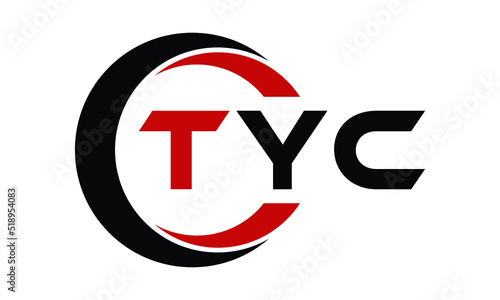 TYC three letter swoosh logo design vector template | monogram logo | abstract logo | wordmark logo | letter mark logo | business logo | brand logo | flat logo | minimalist logo | text | word | symbol