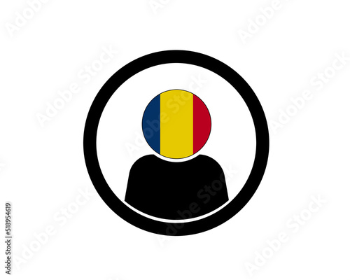 Free Download Flat vector icon profile (face, avatar). Romania user - GFXLoad