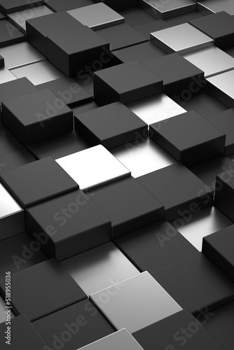 Abstract background of cube. 3D rendering.