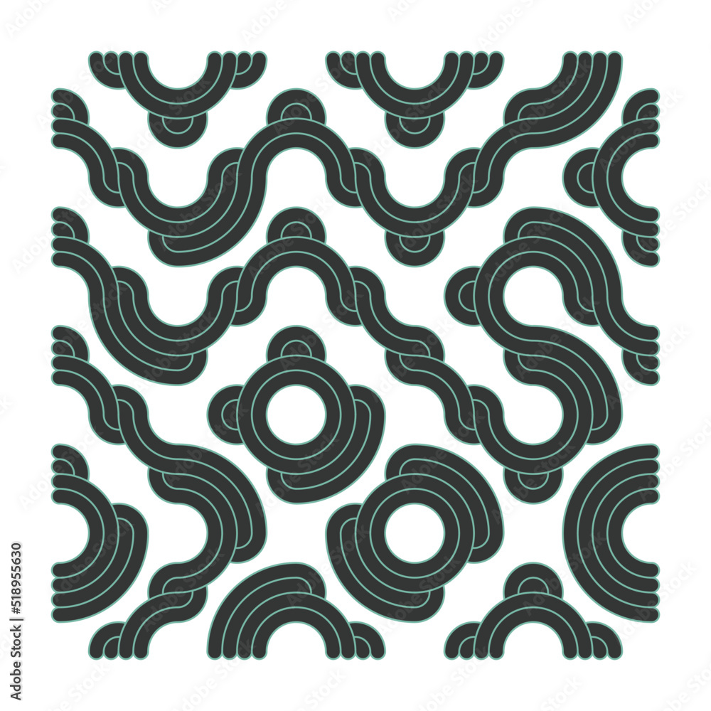 Color truchet tiling connections illustration Color truchet tiling connections illustration