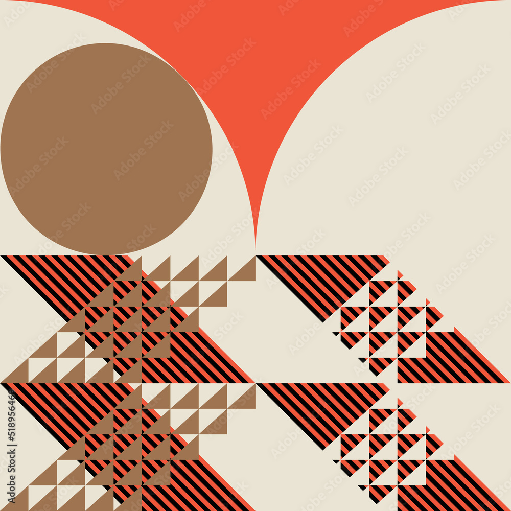 Modern abstract geometric vector seamless pattern with simple elements and shapes like circle, square and triangle. Graphic pastel colored minimalist background. Modern abstract geometric vector seamless pattern with simple elements and shapes like circle, square and triangle. Graphic pastel colored minimalist background.