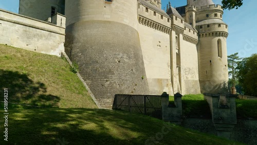 A vertical pan of the Pierrefonds castle, France
