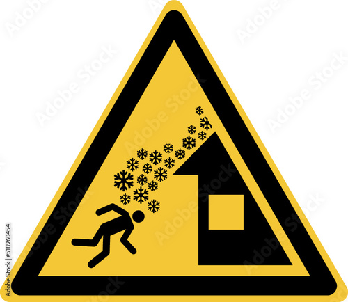 ISO 7010 W040 Warning; Roof avalanche