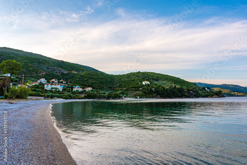 The famous beach of Agios Dimitrios in Alonissos island, Greece © panosk18