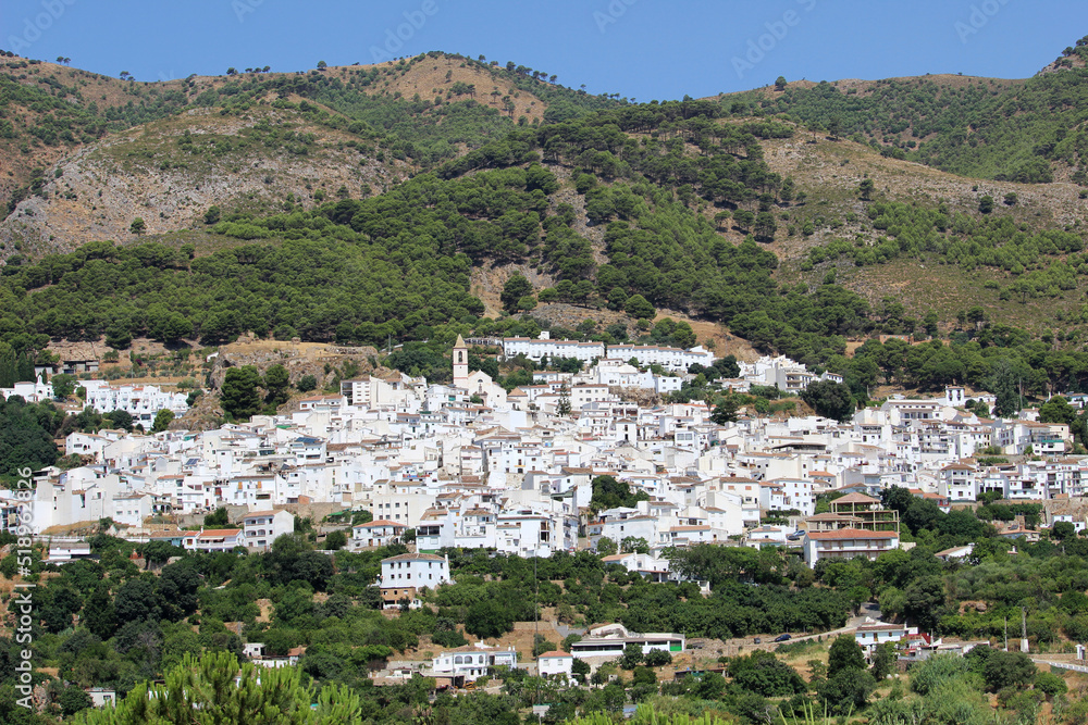 Landscape of Casarabonela, a town in the province of Malaga