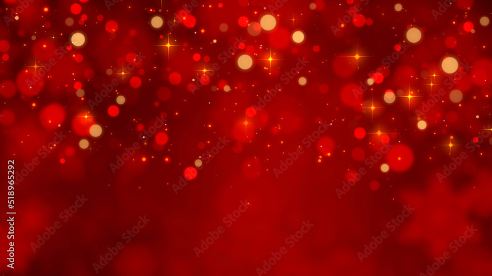 Red abstract bokeh and stars holiday background Red abstract bokeh and stars holiday background