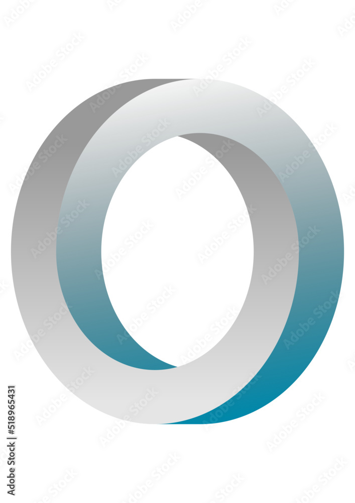 impossible circle vector art, gray and blue impossible circle vector art, gray and blue