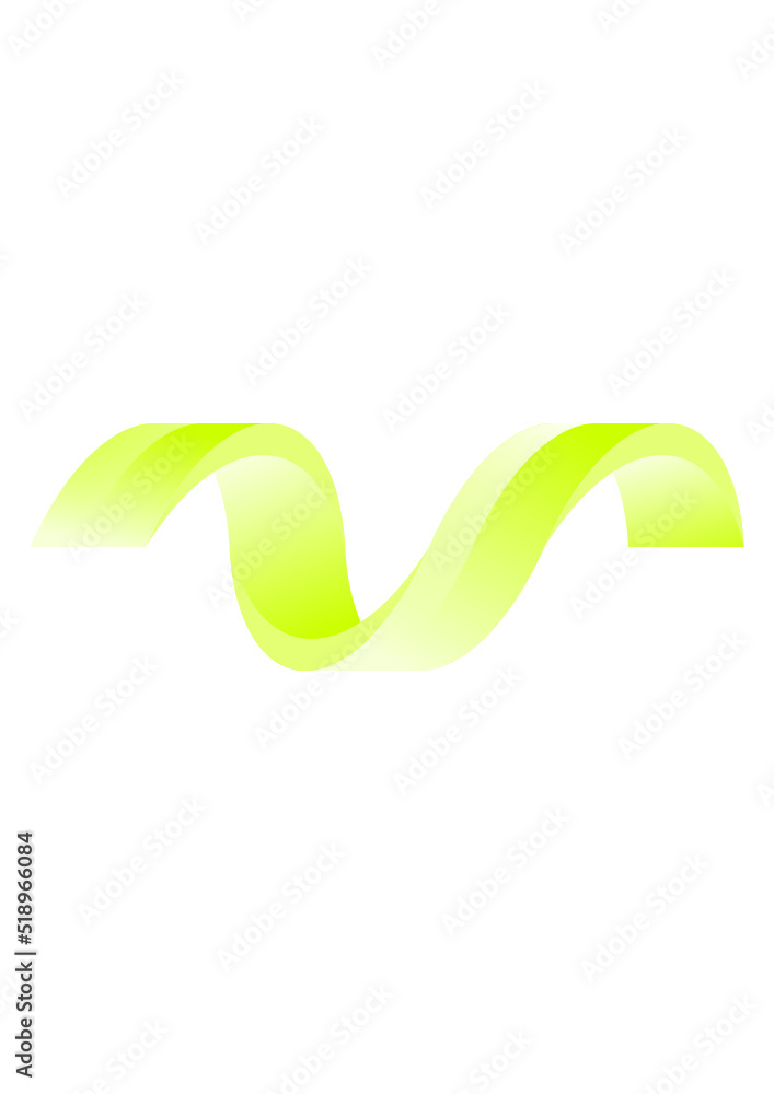 green vector helix on white background