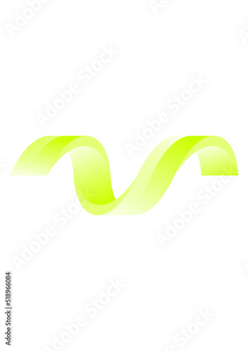 green vector helix on white background