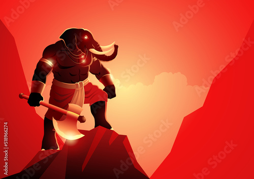 Ganesh standing on top of a rock