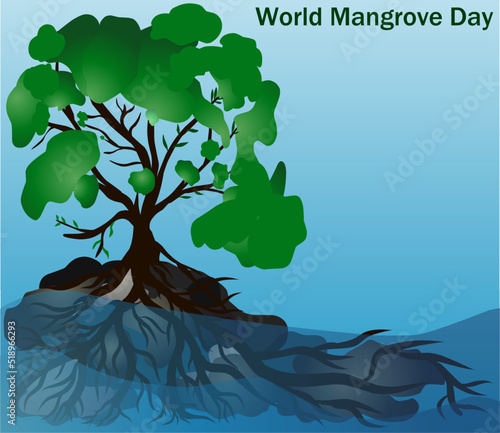 international day for the conservation of the mangrove ecosystem concept. illustration vector