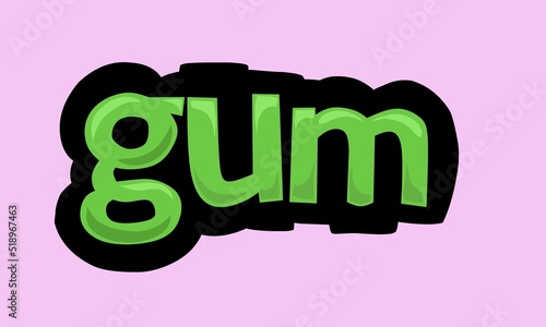 GUM background writing vector design