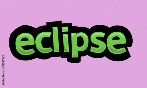 ECLIPSE writing vector design on pink background