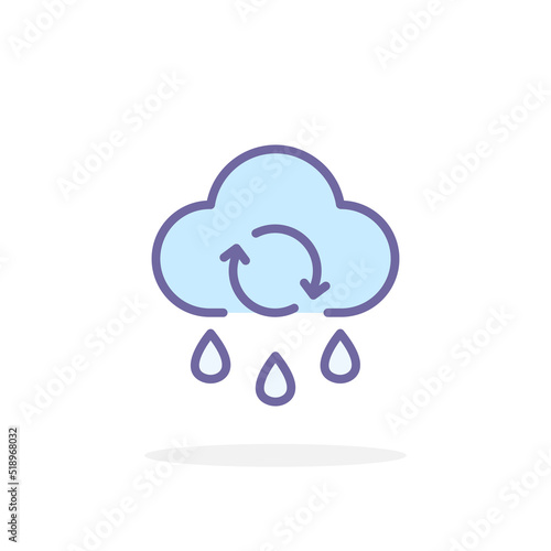 Rainwater harvesting icon in filled outline style.