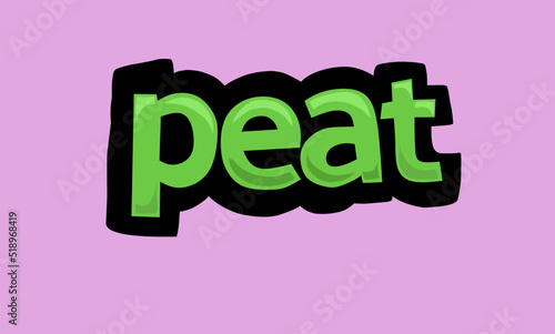 PEAT writing vector design on pink background