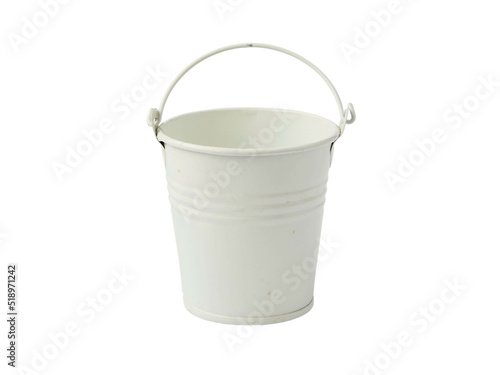 White food bucket isolated on white