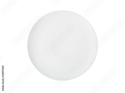 isolated ceramic plate on white background