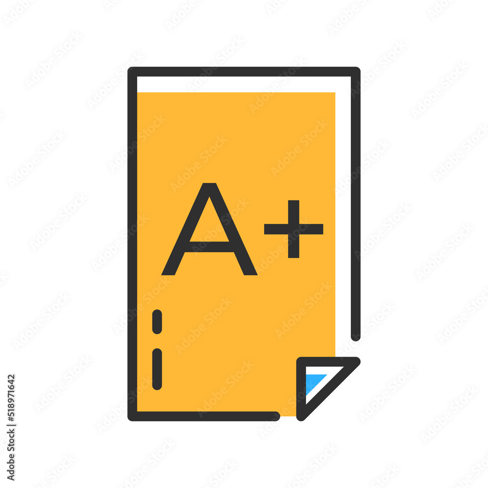 School test line icon. Vector illustration School test line icon. Vector illustration