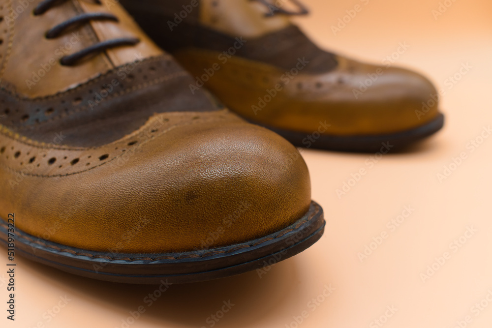 Brown leather shoes